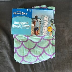 Beach towel back pack